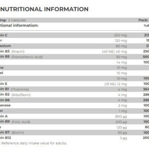 Daily-Vitamin- Food-Supplement- nutritional information