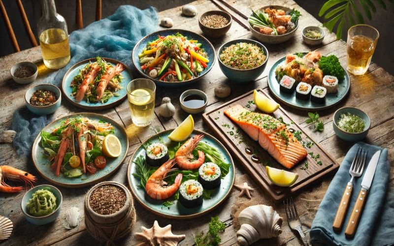 seafood inspired high protein meals