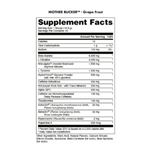 Buckedup Mother Bucker Pre-Workout 386G