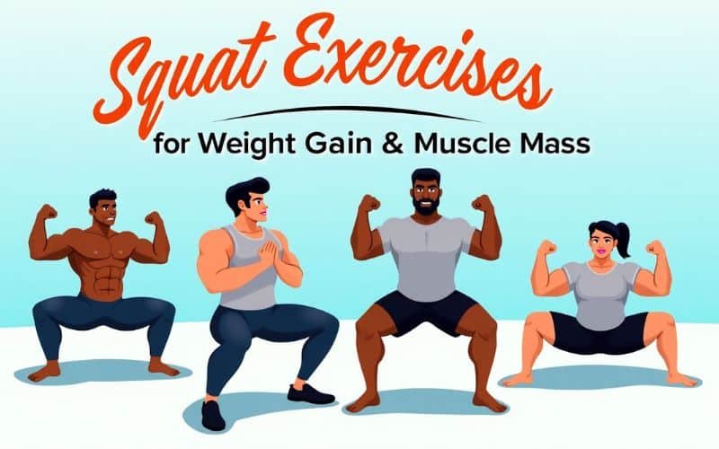 Squat Exercises for Weight Gain & Muscle Mass