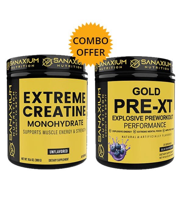 Sanaxium Gold Pre-XT 250g + Extreme Creatine 300g Combo