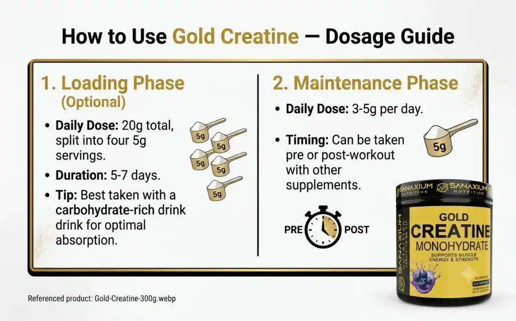 How to Use Gold Creatine — Dosage Guide
