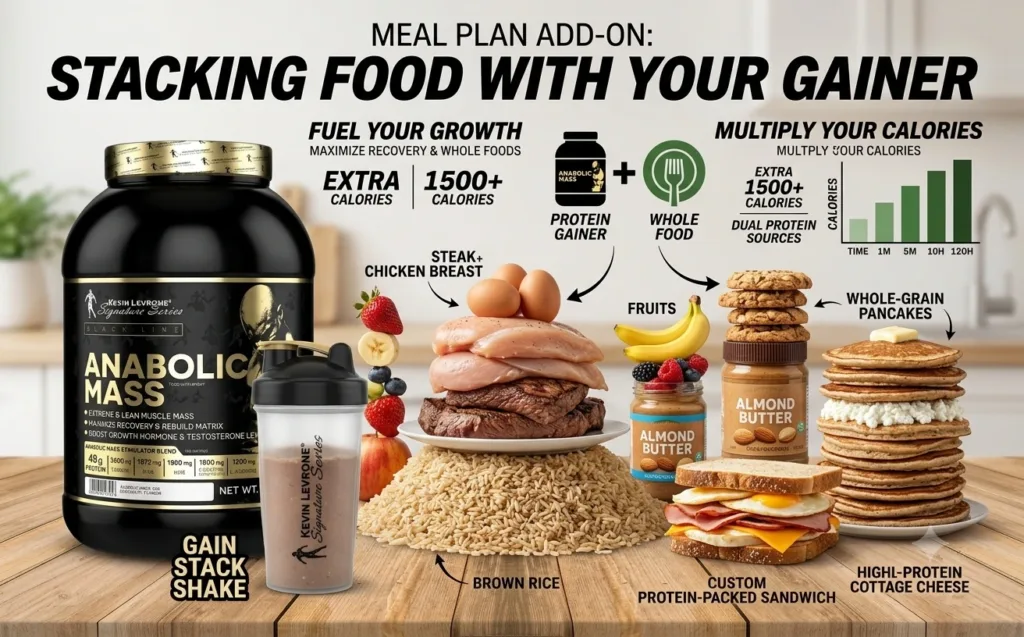 Meal Plan Add-On Stacking Food With Your Gainer